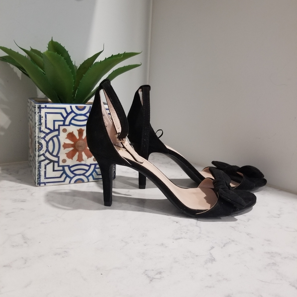 👡H&M BLACK HEELED SANDLAS - Picture 1 of 6